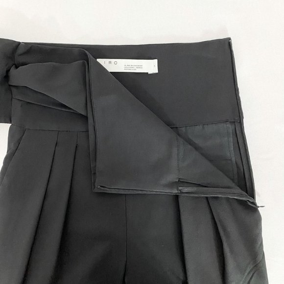 🟢 IRO CELEBRATE BLACK FRONT TIE CROPPED DRESS PANTS - XS - Picture 6 of 9